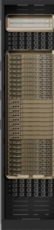 Front view of a single NVIDIA NVL72 rack