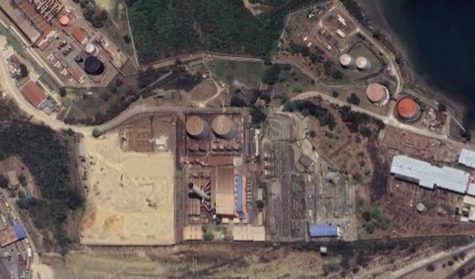 Satellite view of the Kipevu III site, Mombasa