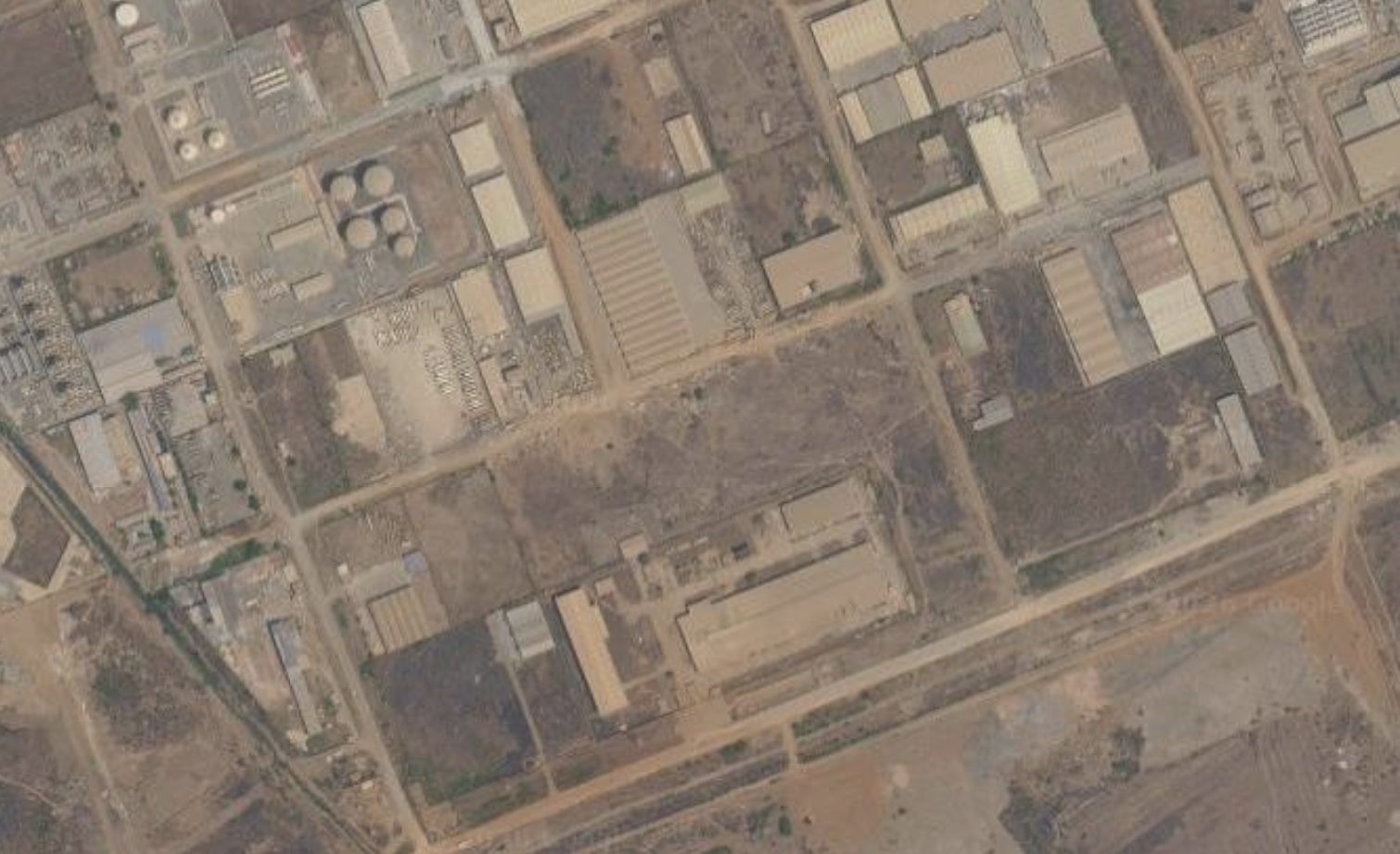Satellite view of the Kpone Thermal site, Accra–Tema