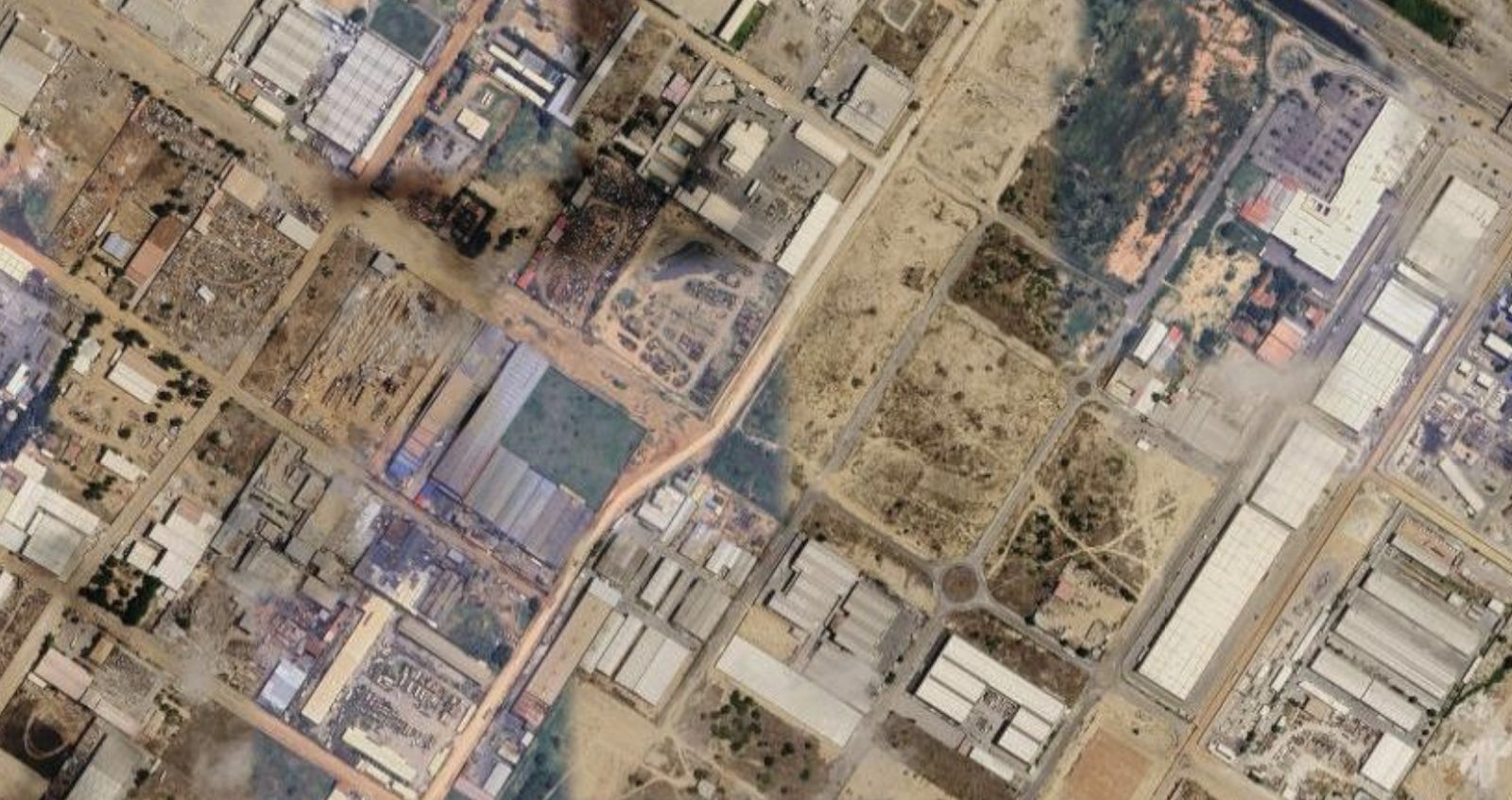 Satellite view of the Luanda CFL site, Luanda